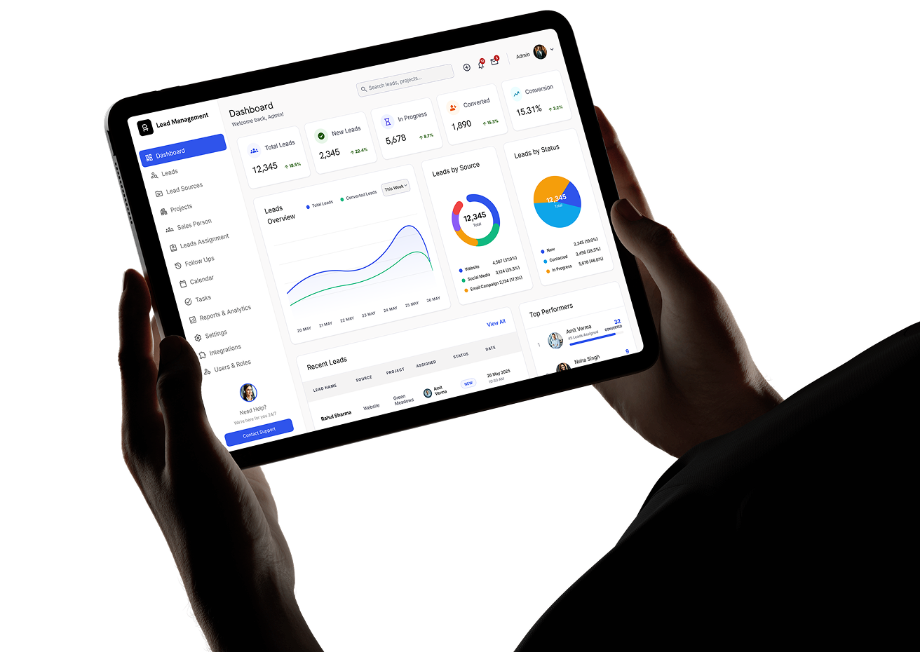 LMS Real Estate Dashboard Mockup